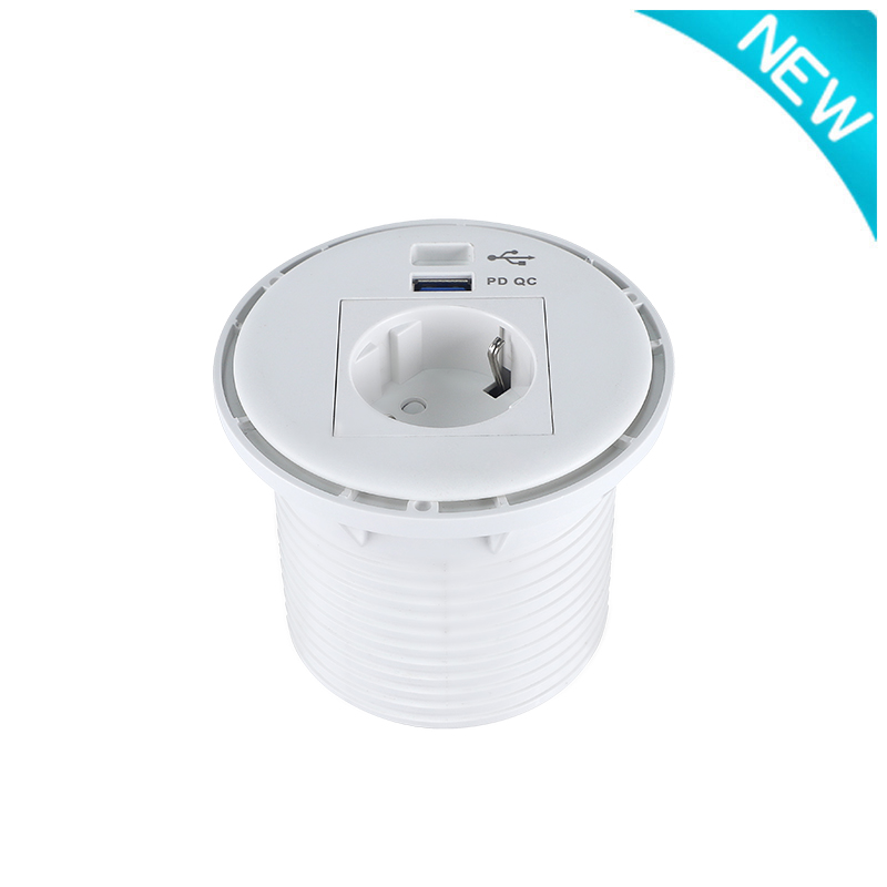 Sinoamigo STS-R90-4 In-desk Power Grommet with A+C USB Charger